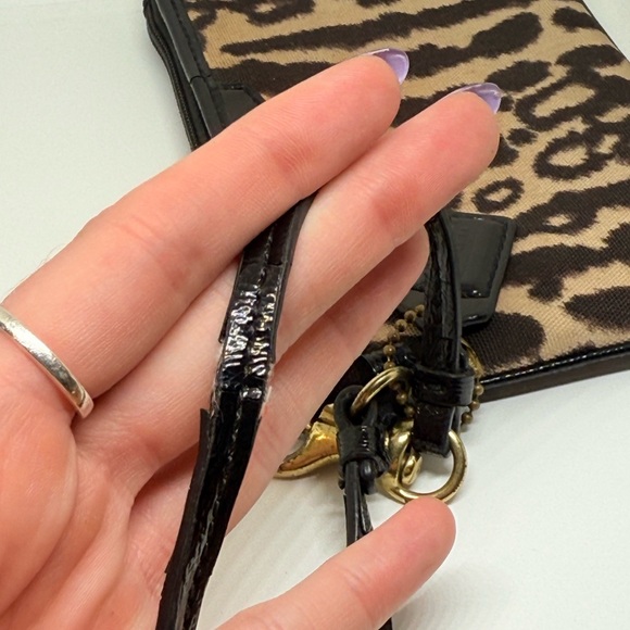 Coach Ocelot Leopard Print Wristlet Clutch - Picture 8 of 14